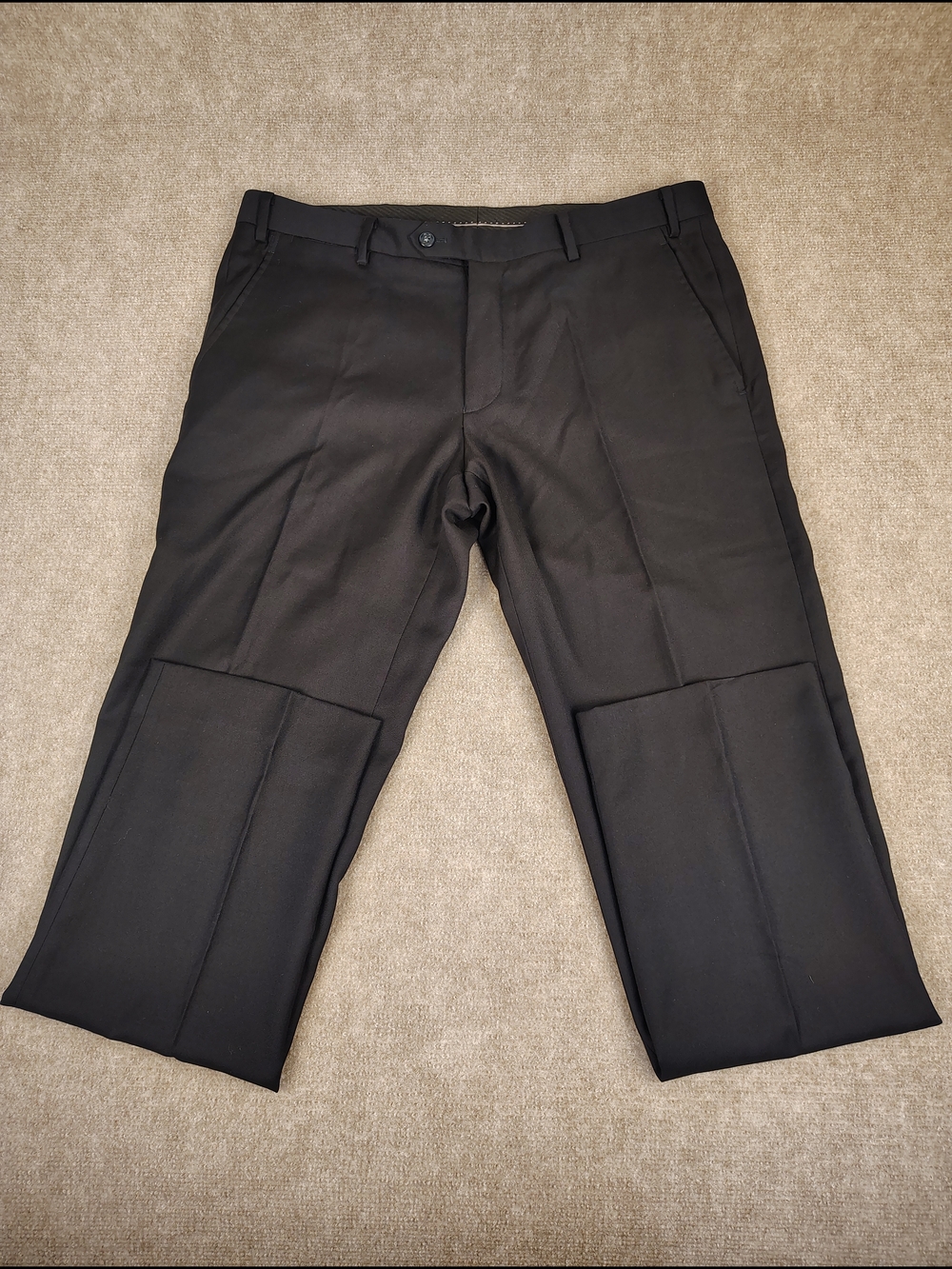 Mens Paul Taylor Navy Blue Dress Pants W34/50 EU ITALY 100% Wool